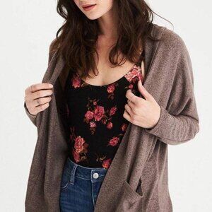 AEO soft and sexy plush hooded cardigan in XS